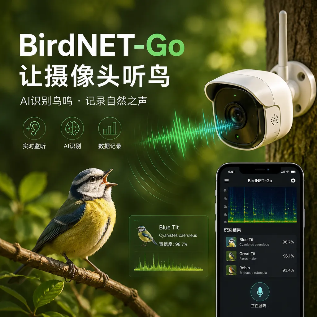 BirdNET-Go让摄像头听鸟