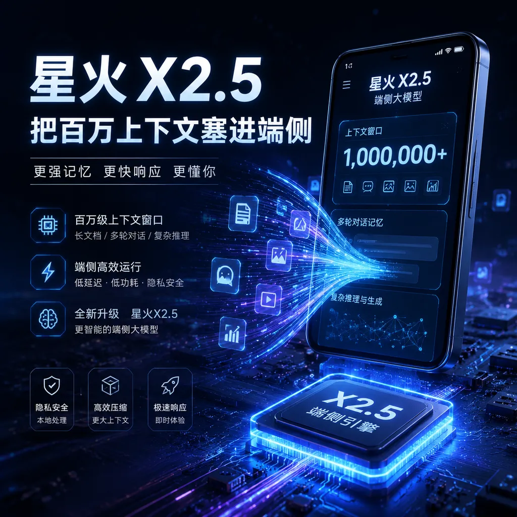 星火X2.5把百万上下文塞进端侧