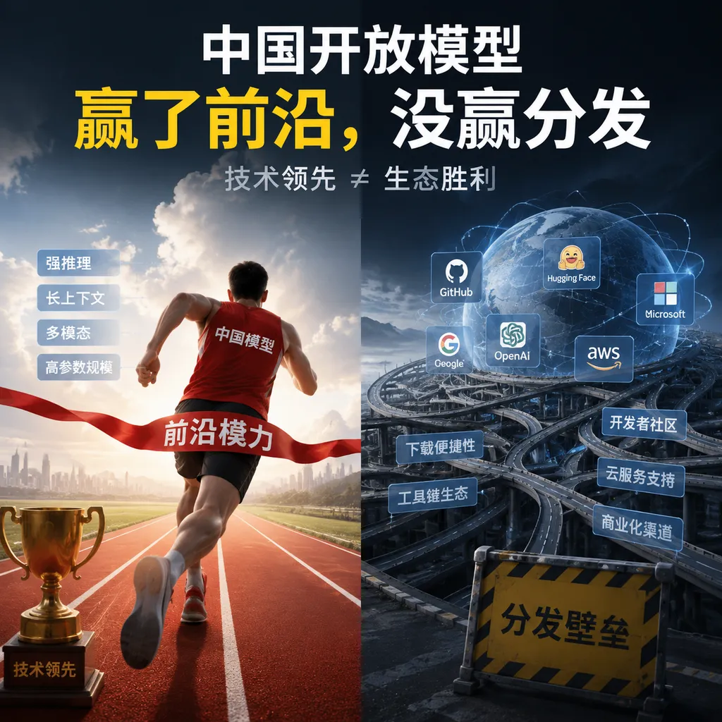 中国开放模型赢了前沿,没赢分发