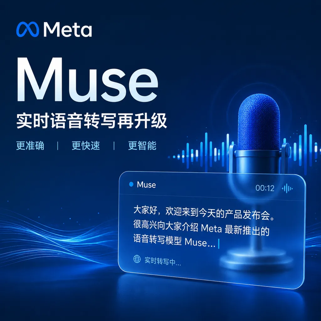 Meta 发布 Muse:实时语音转写再升级