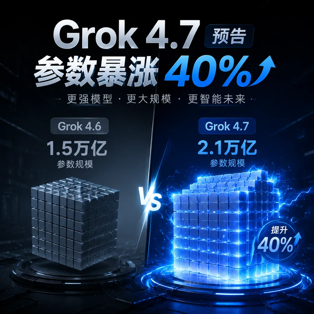 Grok 4.7预告:参数暴涨40%