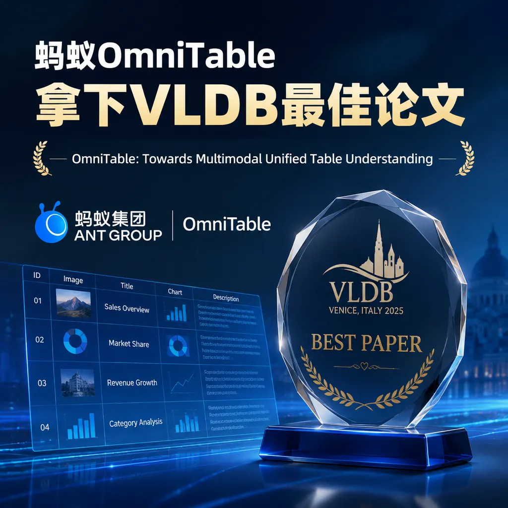 蚂蚁OmniTable拿下VLDB最佳论文