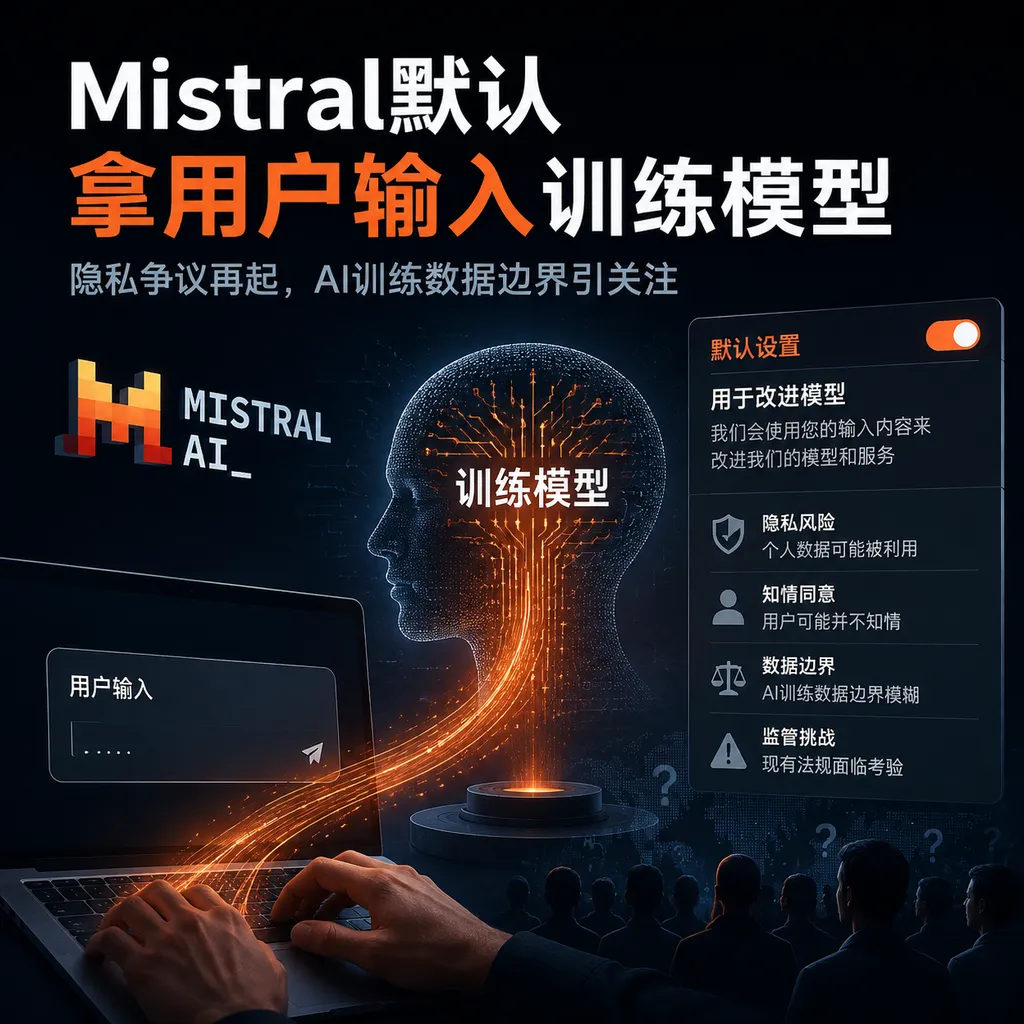 Mistral默认拿用户输入训练模型