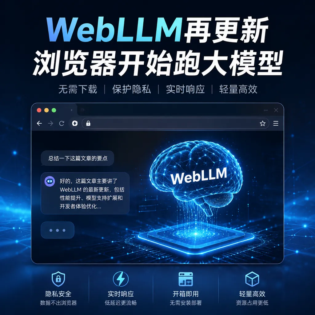 WebLLM再更新,浏览器开始跑大模型