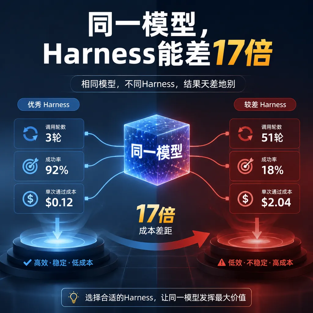 同一模型，Harness能差17倍