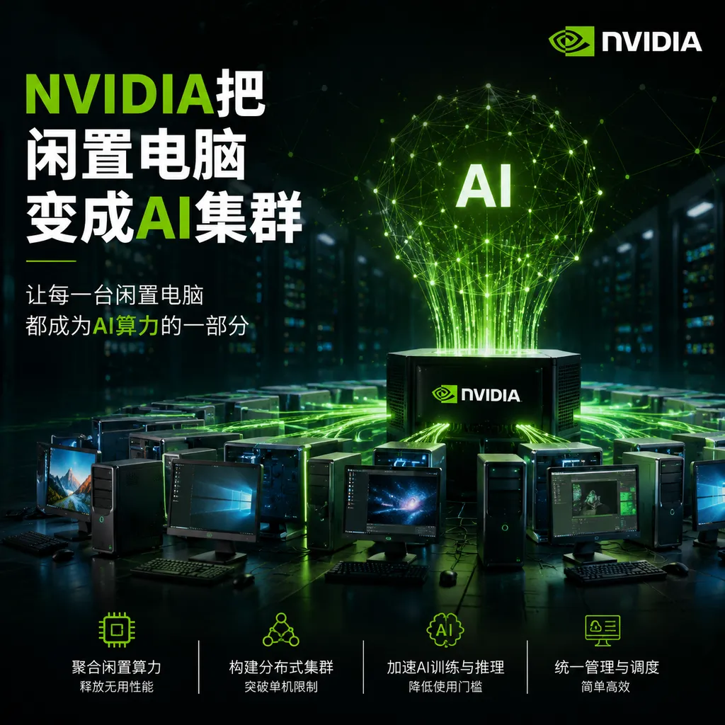 NVIDIA把闲置电脑变成AI集群