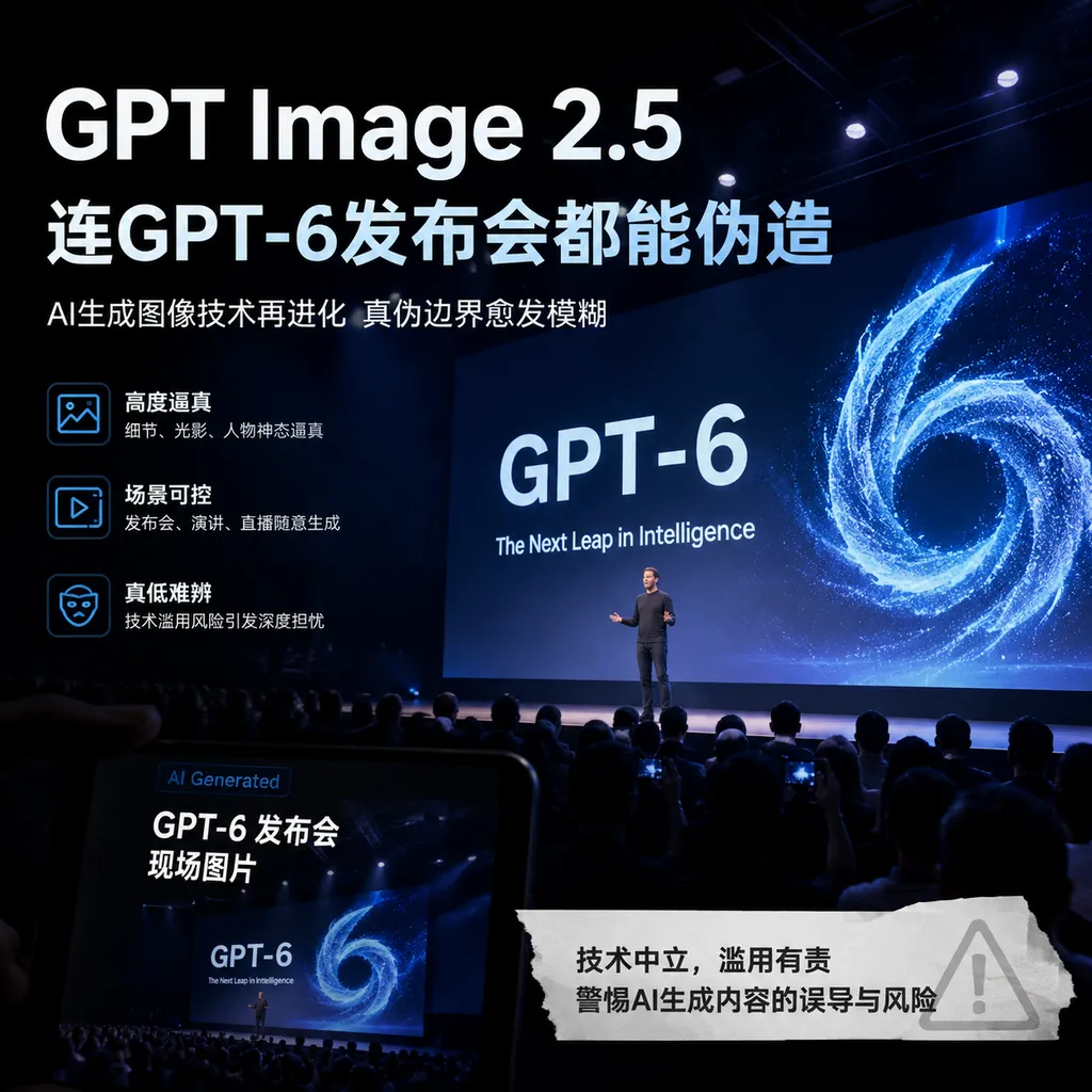 GPT Image 2.5,连GPT-6发布会都能伪造