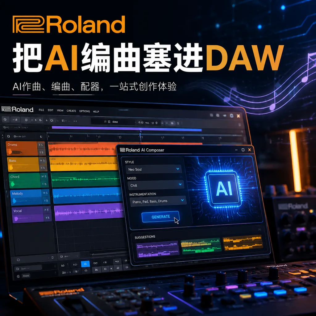 Roland把AI编曲塞进DAW