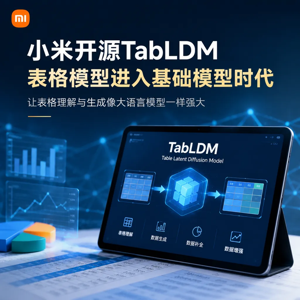 小米开源TabLDM,表格模型进入基础模型时代