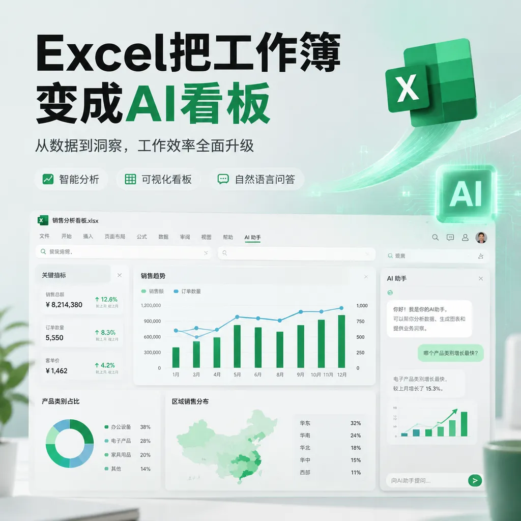 Excel把工作簿变成AI看板