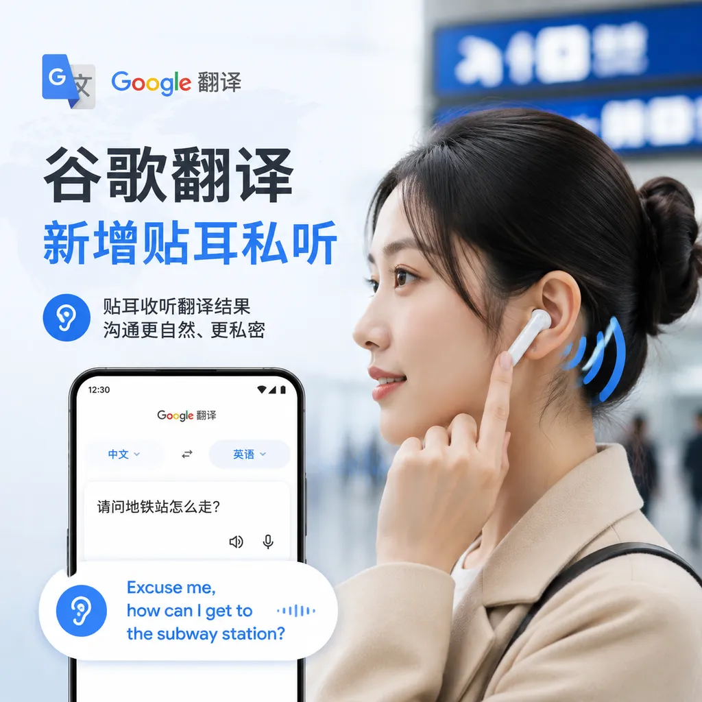谷歌翻译新增贴耳私听