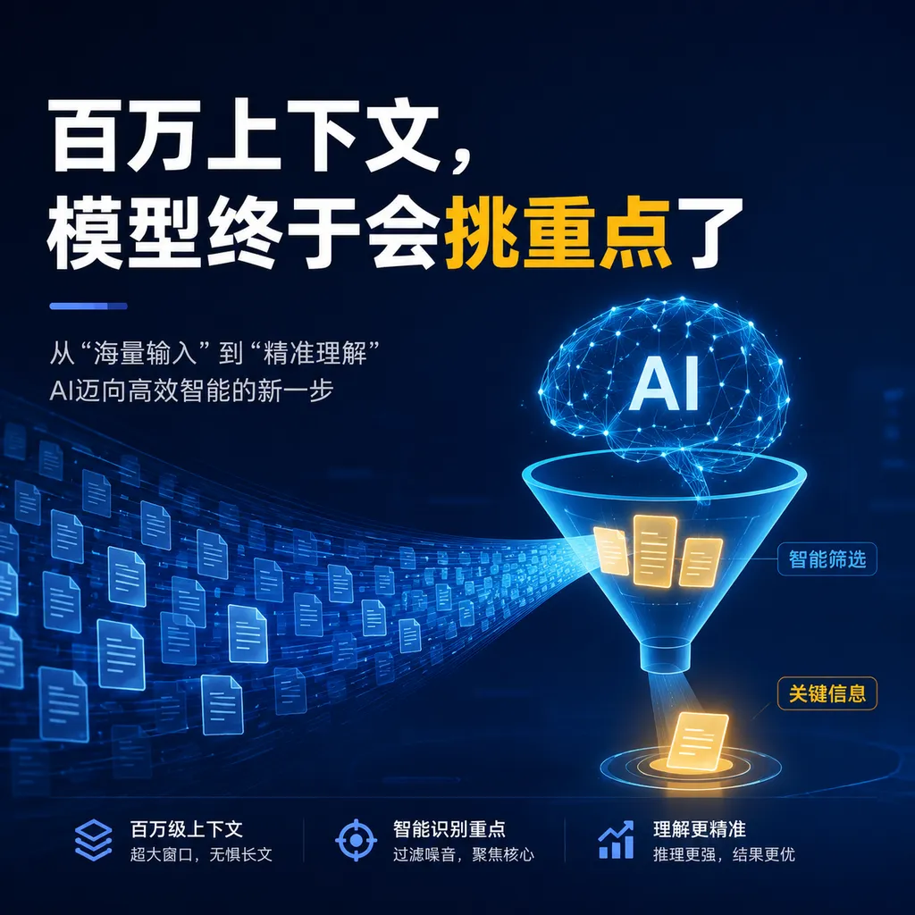 百万上下文,模型终于会挑重点了