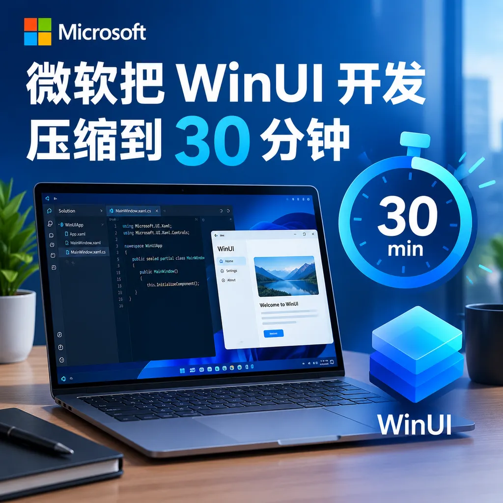 微软把 WinUI 开发压缩到 30 分钟