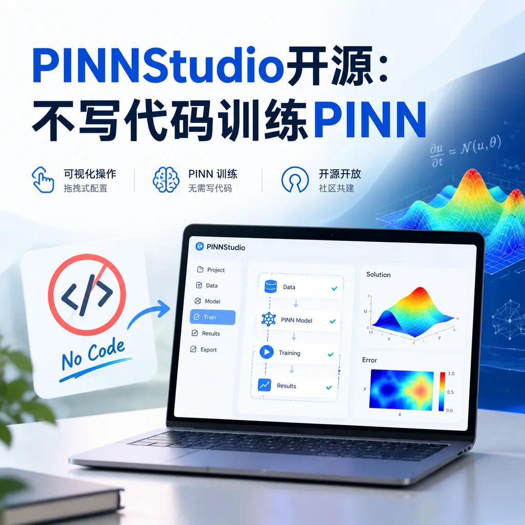 PINNStudio开源:不写代码训练PINN