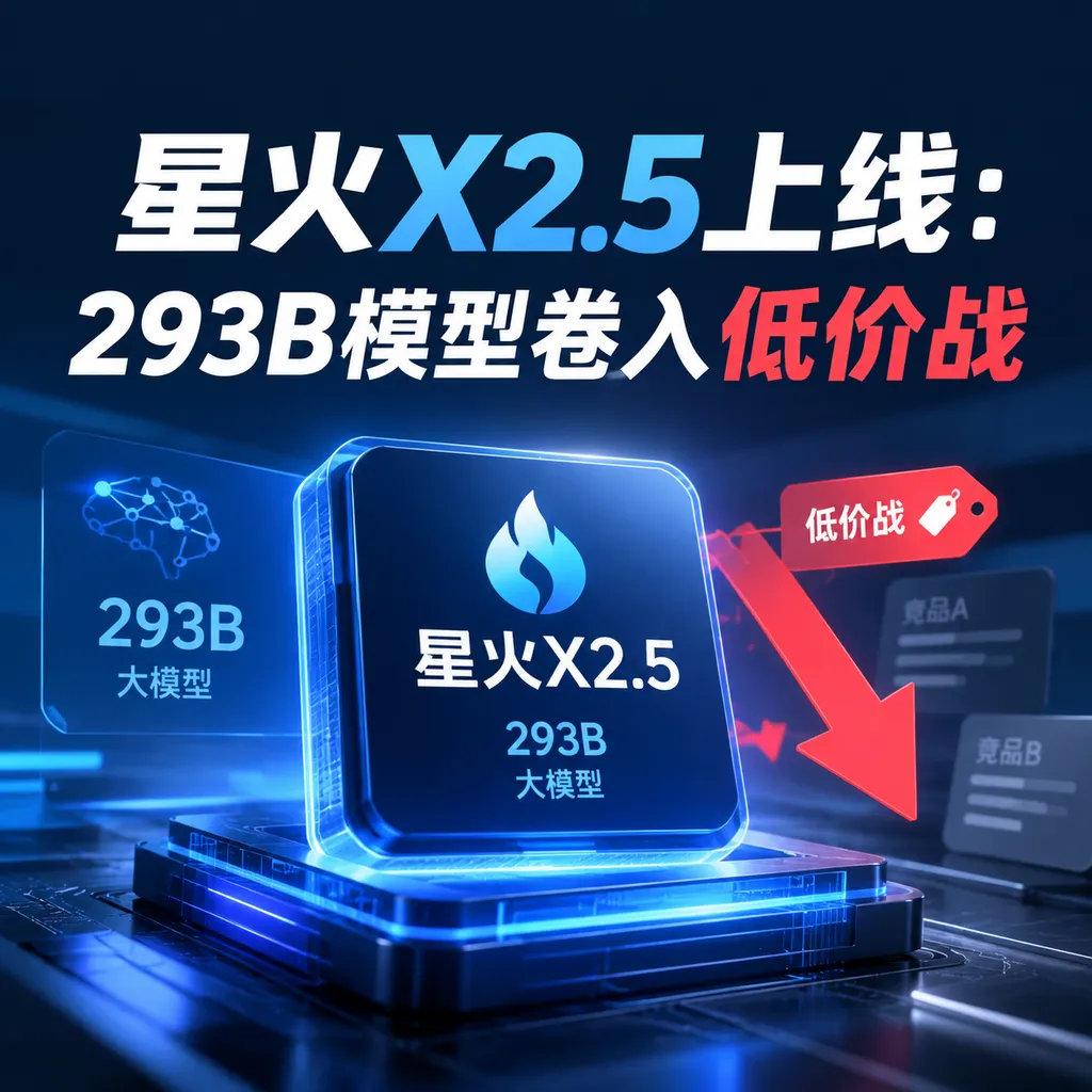 <think>**Translating headline to English**
</think>
Spark X2.5 Launches: 293B-Parameter Model Enters the Price War