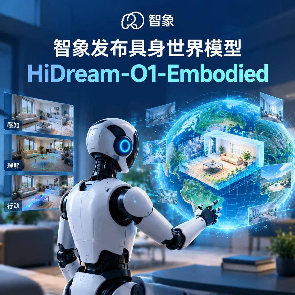 <think>**Translating product title preserving brand name**
</think>
Zhixiang Releases the Embodied World Model HiDream-O1-Embodied