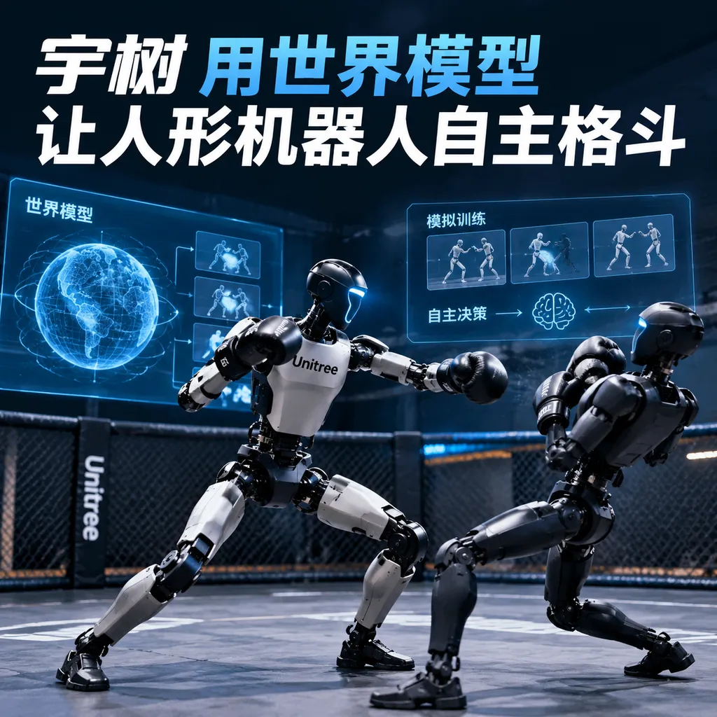 <think>**Translating headline naturally**
</think>
Unitree Uses a World Model to Enable Humanoid Robots to Fight Autonomously