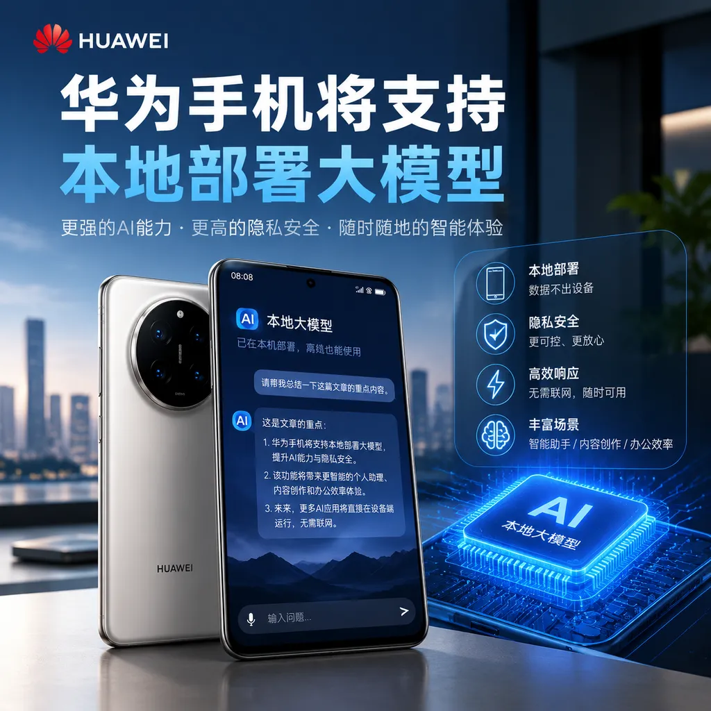 华为手机将支持本地部署大模型