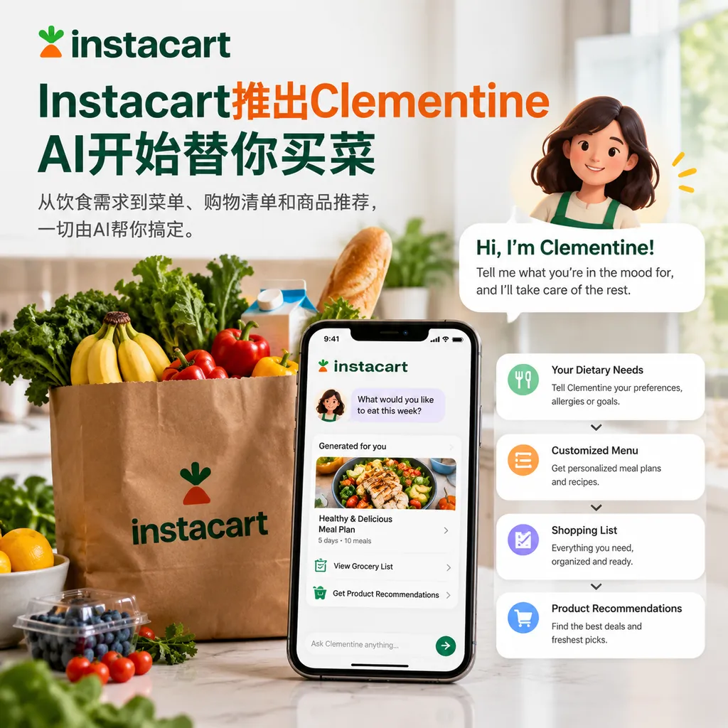 Instacart推出Clementine,AI开始替你买菜