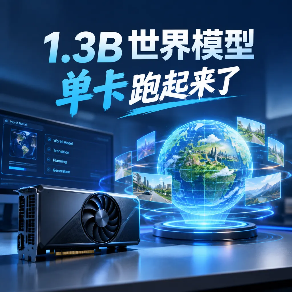 The 1.3B world model is now running on a single GPU.