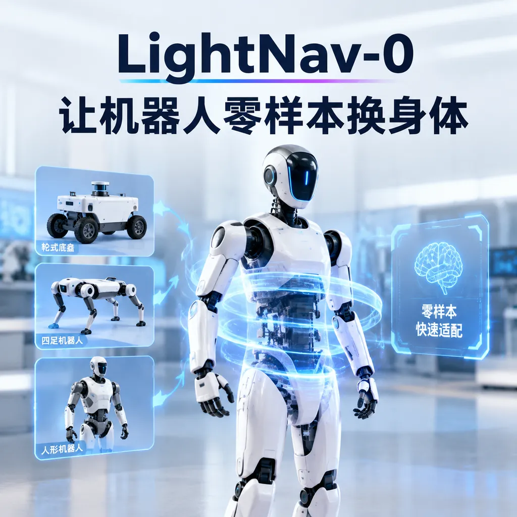 LightNav-0 Enables Robots to Zero-Shot Change Bodies
