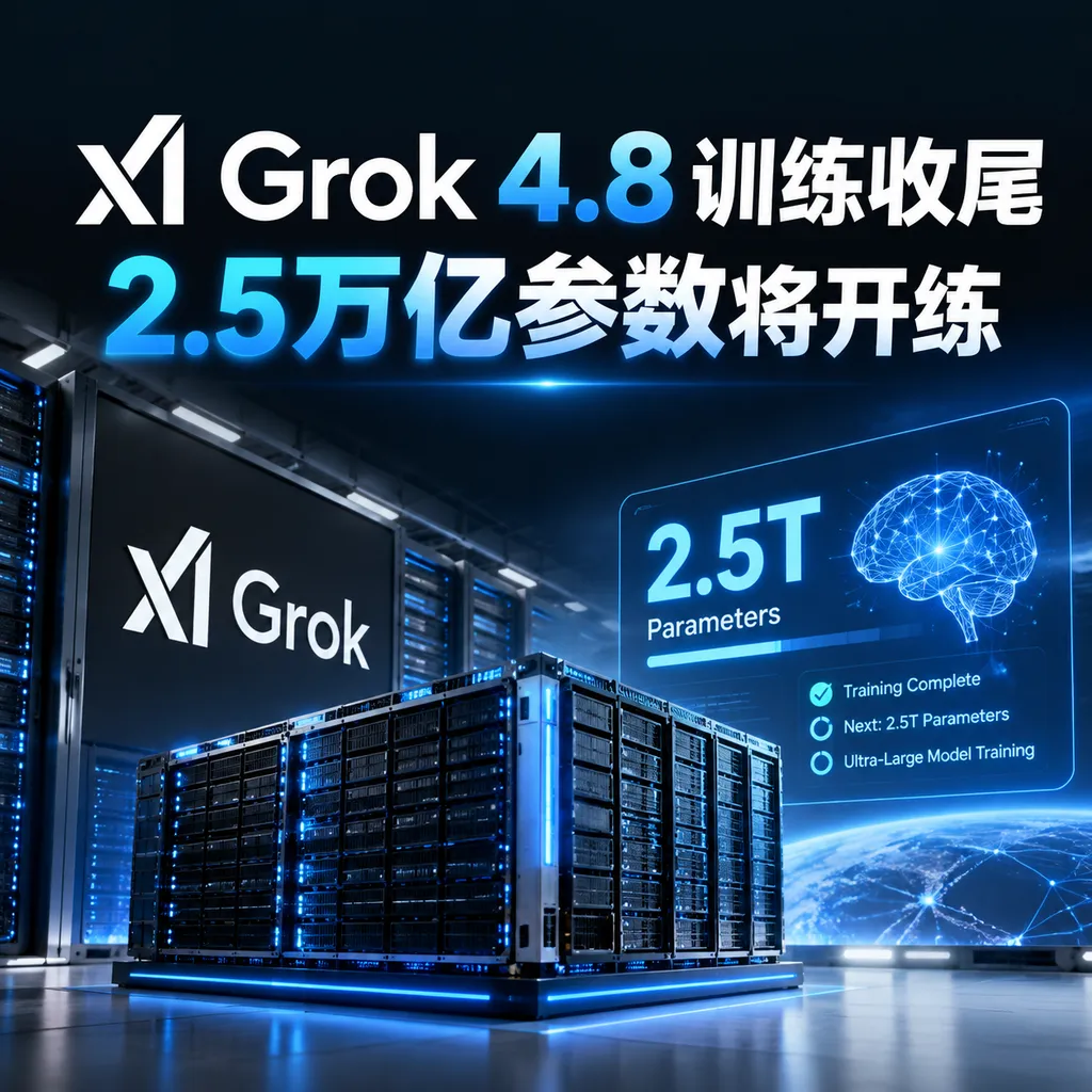 Grok 4.8 Training Nears Completion; 2.5 Trillion Parameters Set to Begin Training