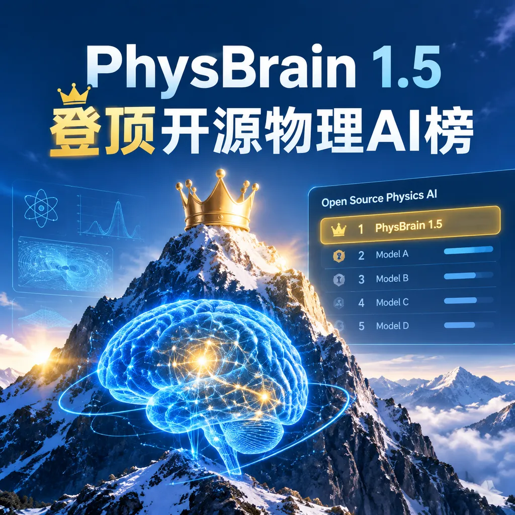 PhysBrain 1.5登顶开源物理AI榜