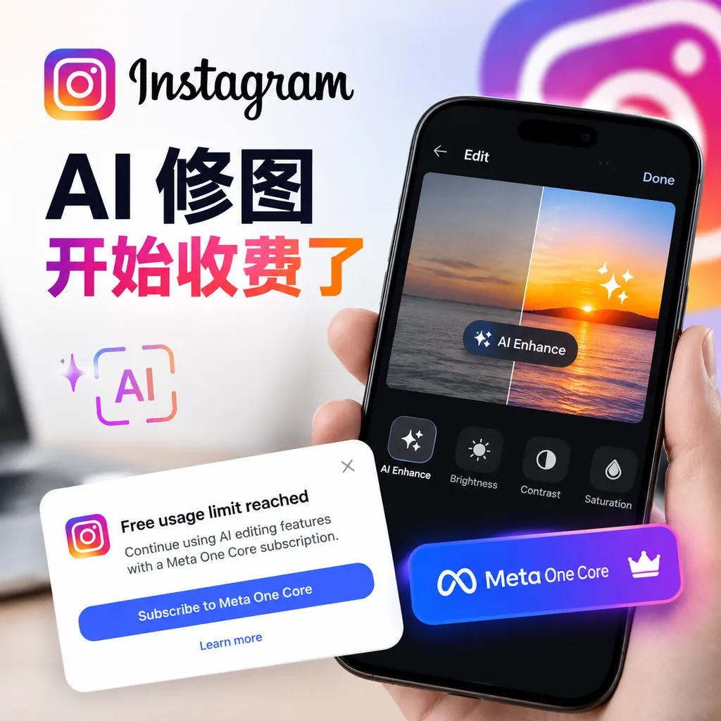 Instagram AI 修图开始收费了