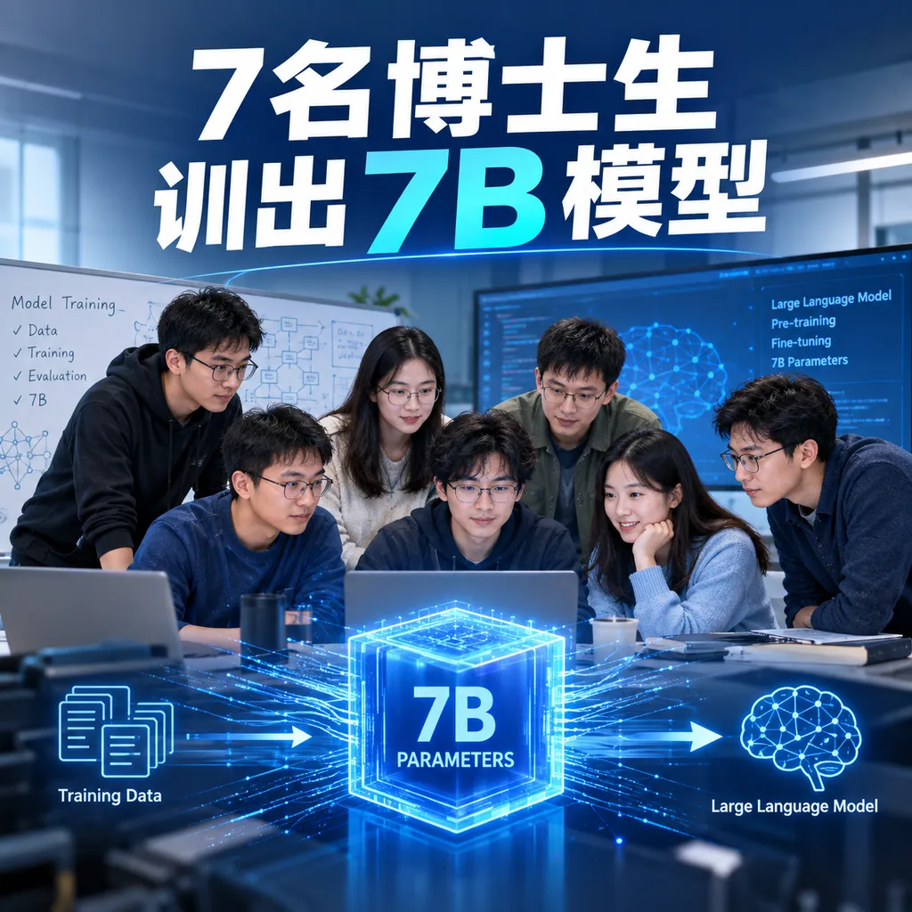 Seven PhD Students Train a 7B Model