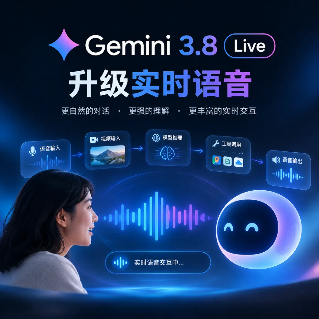 Gemini 3.8 Live升级实时语音