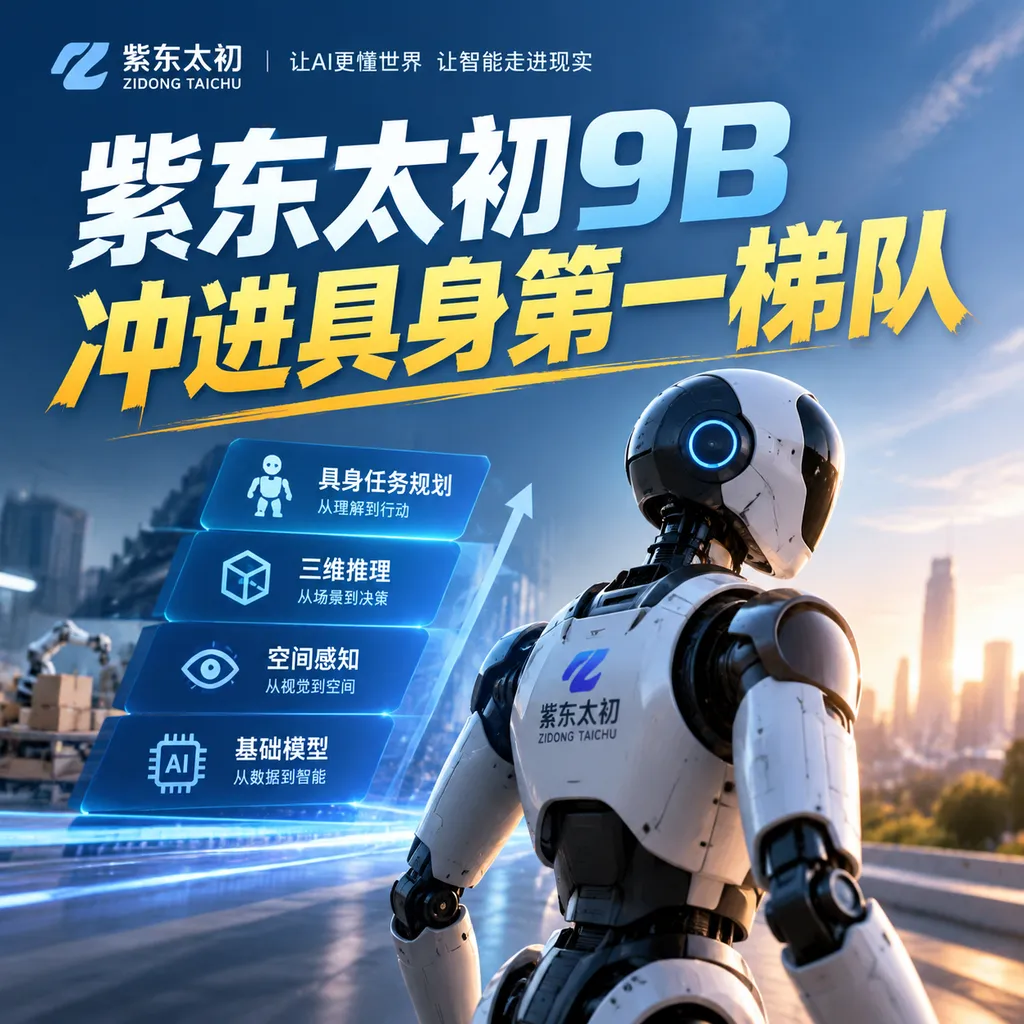 紫东太初9B冲进具身第一梯队