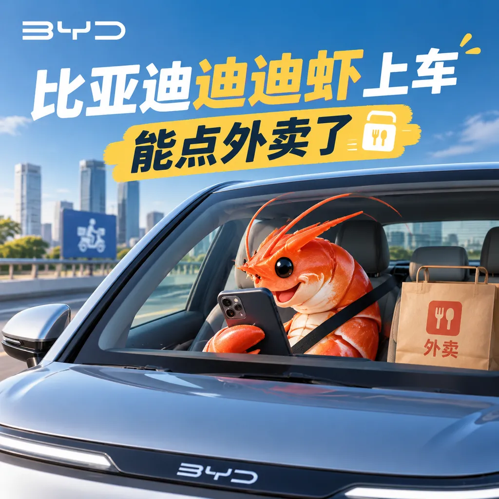 比亚迪迪迪虾上车:能点外卖了