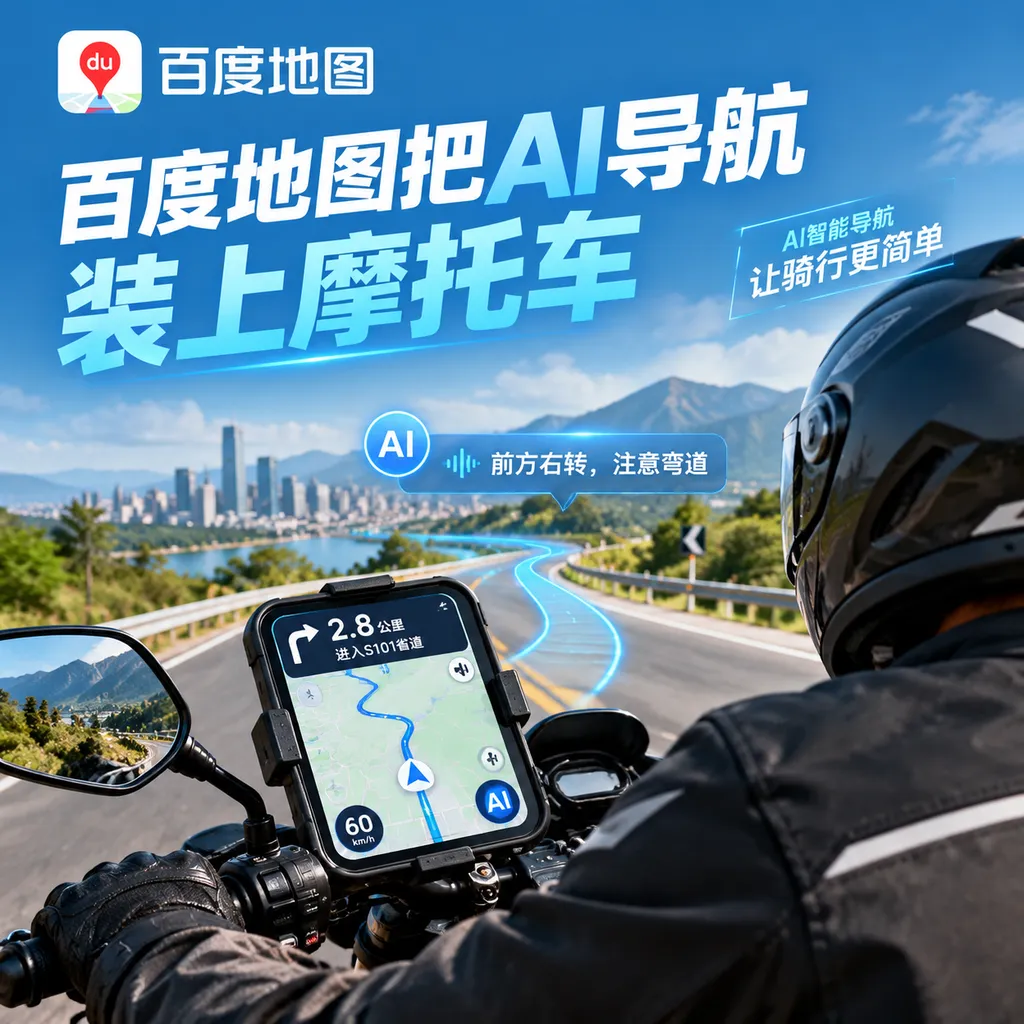 百度地图把AI导航装上摩托车