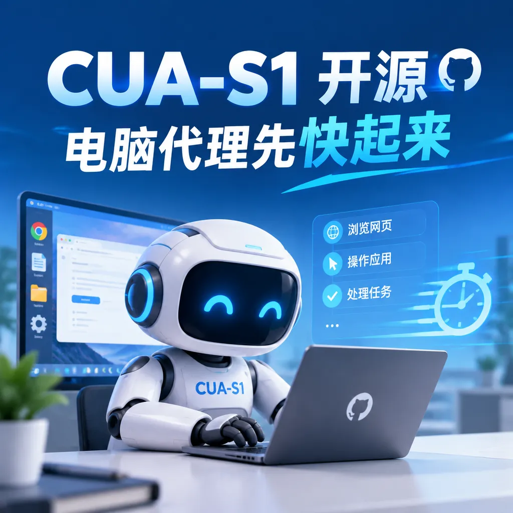 CUA-S1开源:电脑代理先快起来