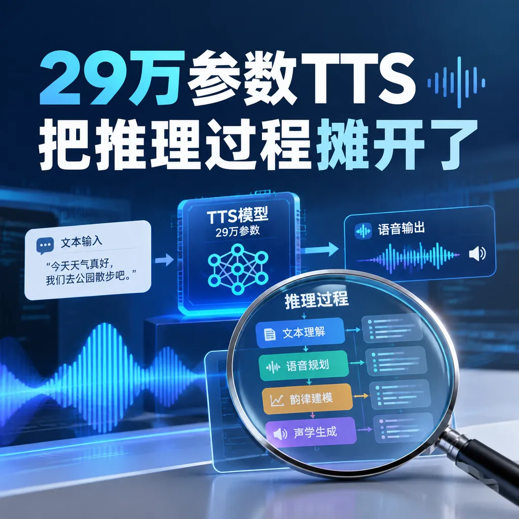 29万参数TTS把推理过程摊开了