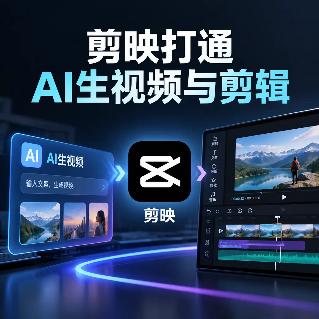 剪映打通AI生视频与剪辑