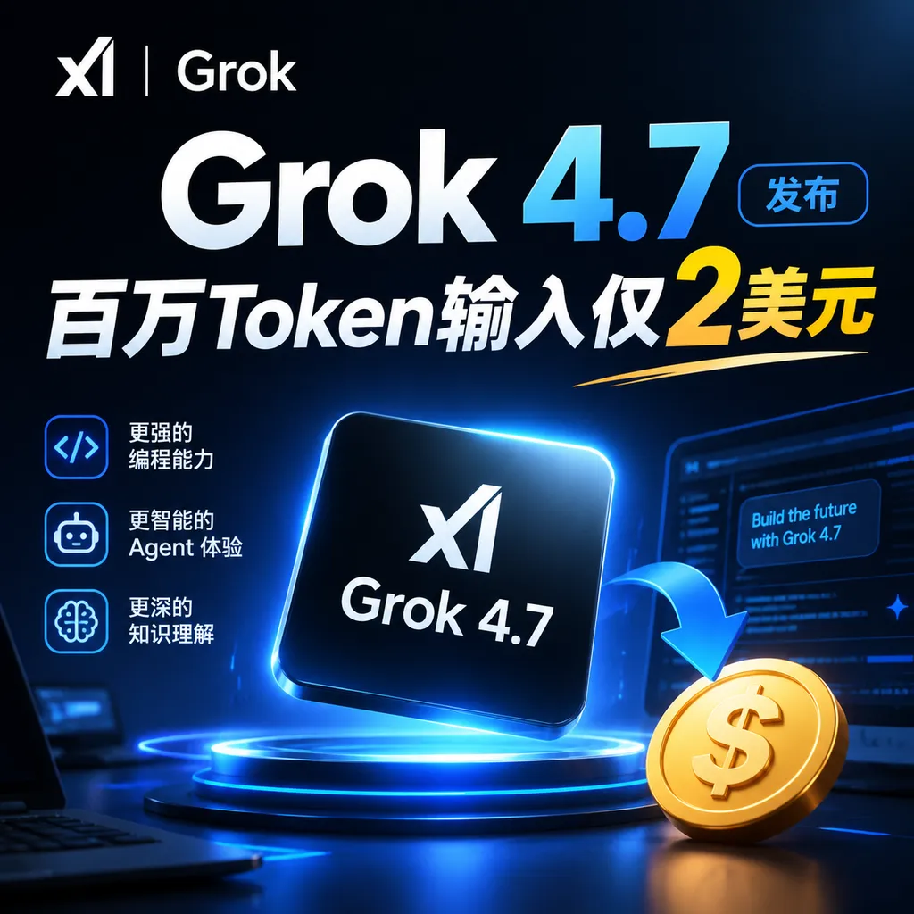 Grok 4.7 Released, One Million Tokens of Input Cost Only $2