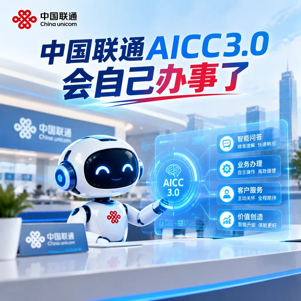 中国联通AICC3.0会自己办事了