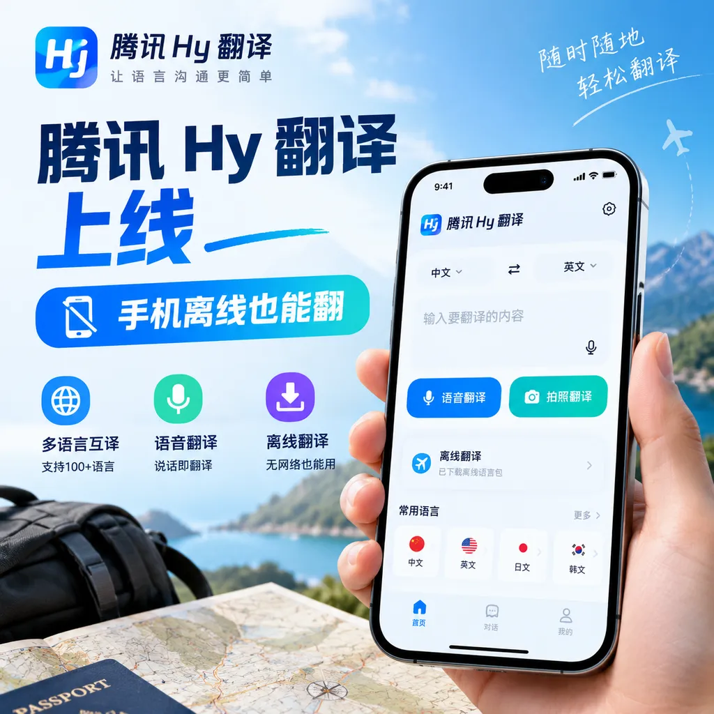 腾讯 Hy 翻译上线,手机离线也能翻