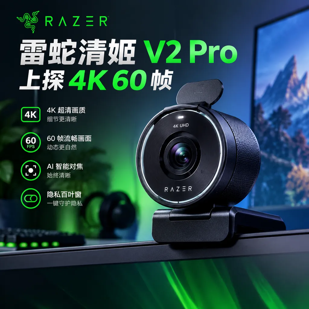 雷蛇清姬V2 Pro上探4K 60帧