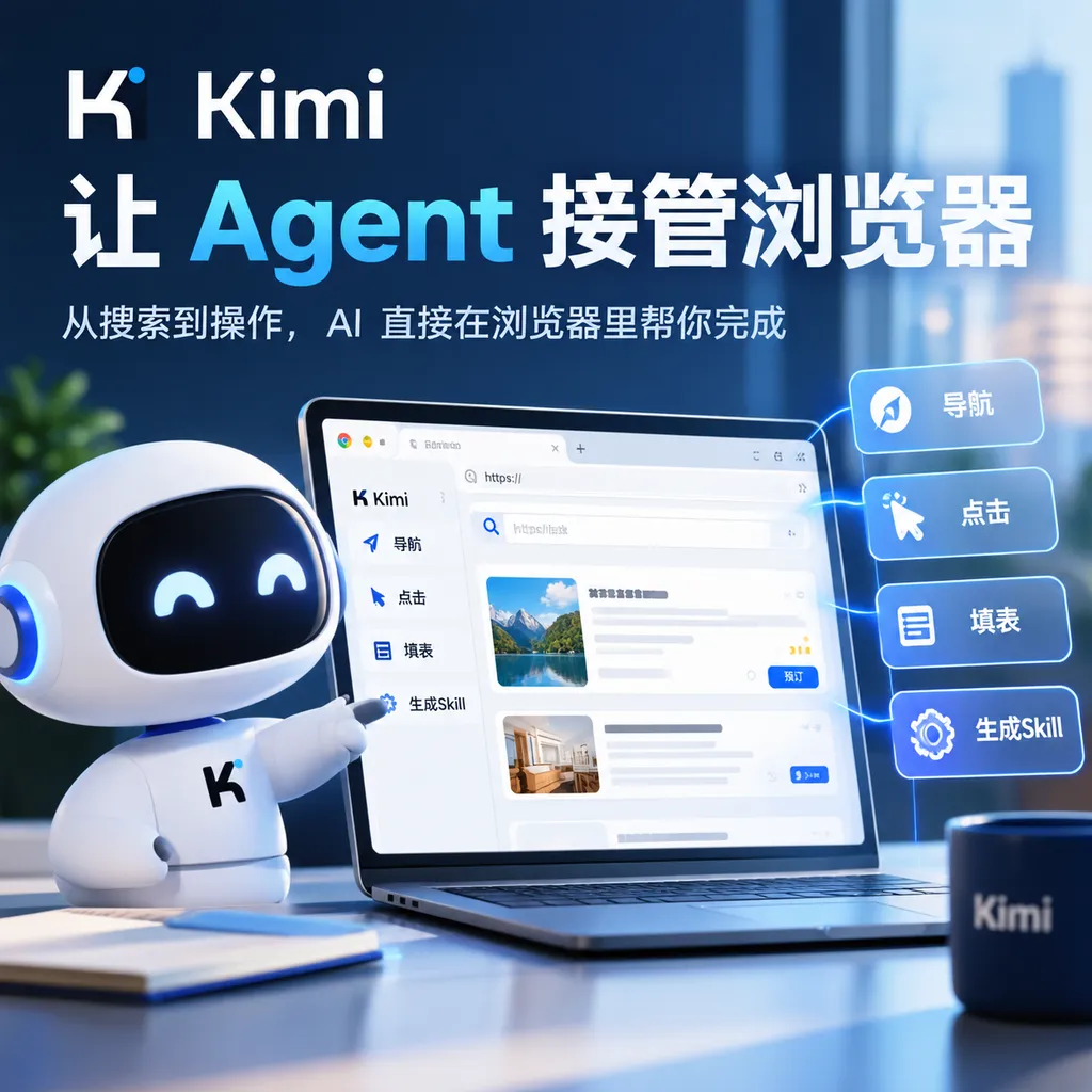 Kimi lets the agent take control of the browser.
