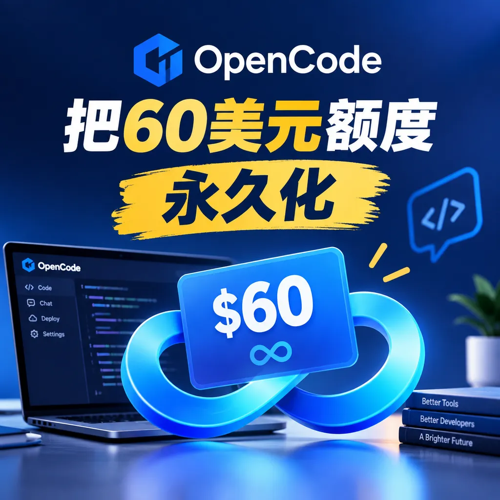 OpenCode把60美元额度永久化