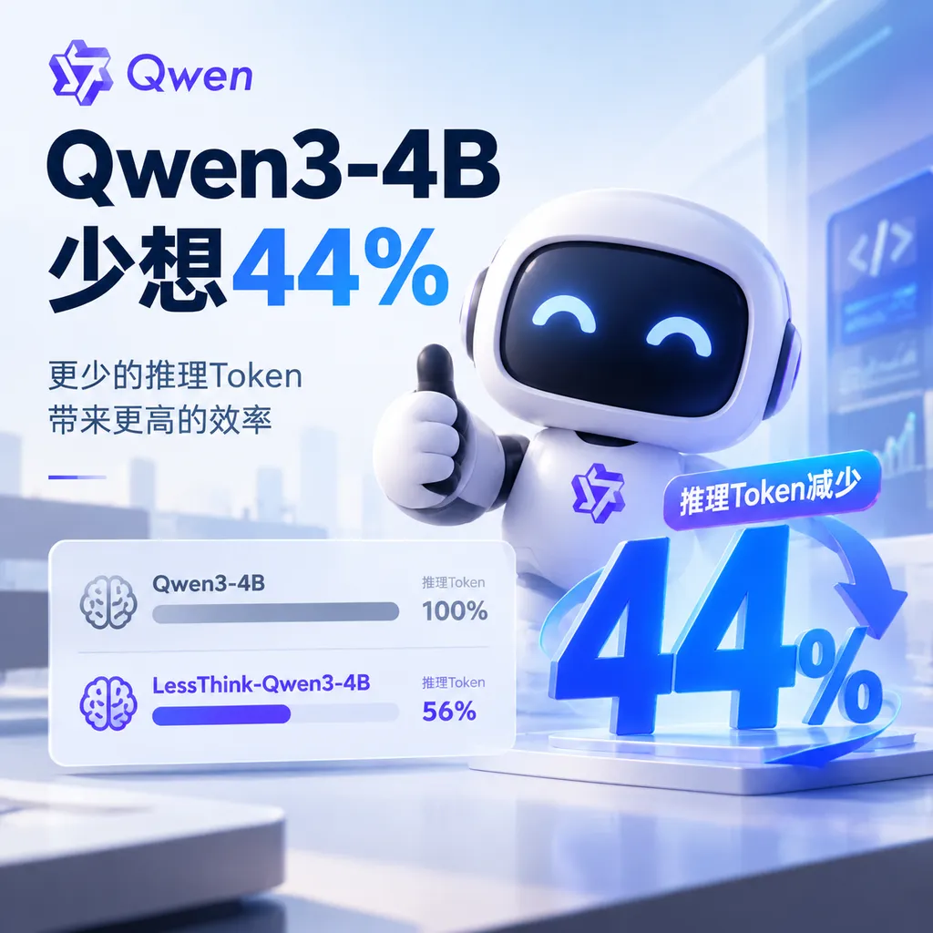 Qwen3-4B少想44%