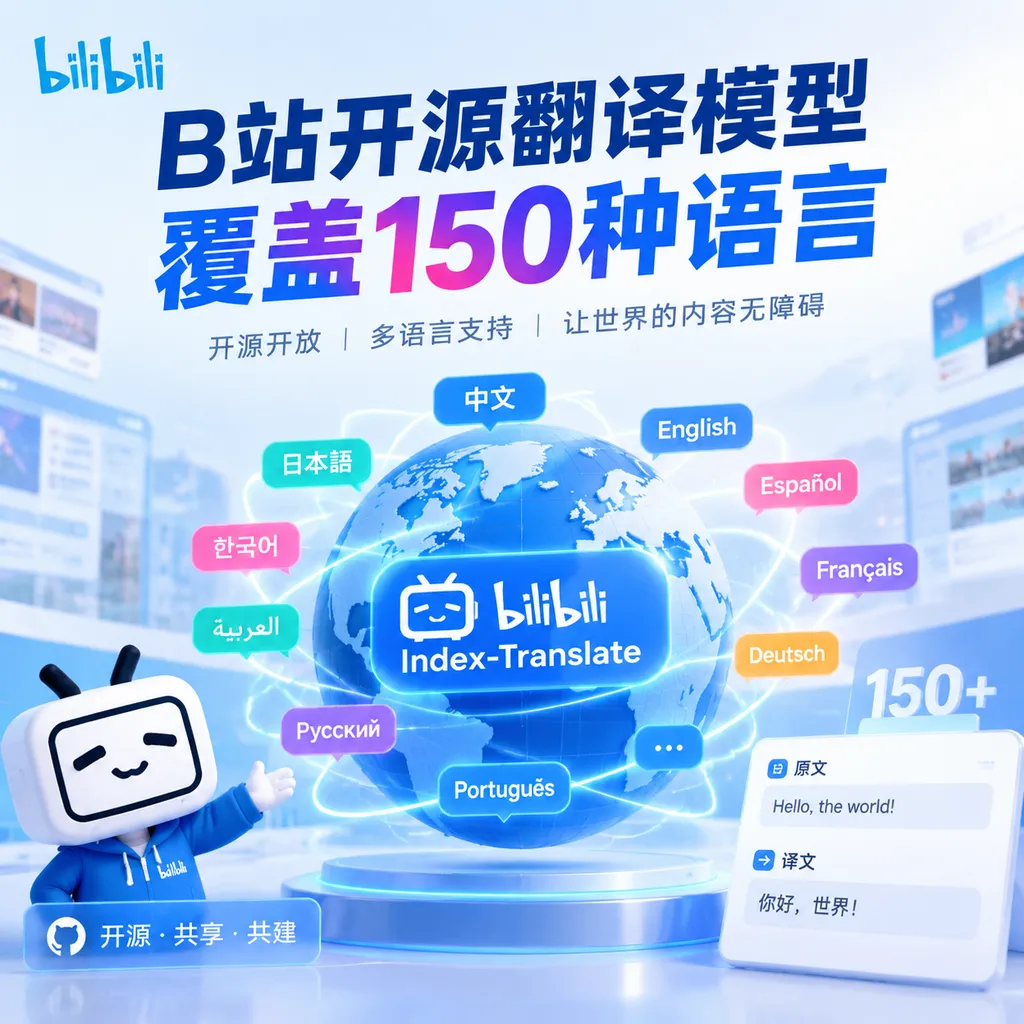 B站开源翻译模型,覆盖150种语言