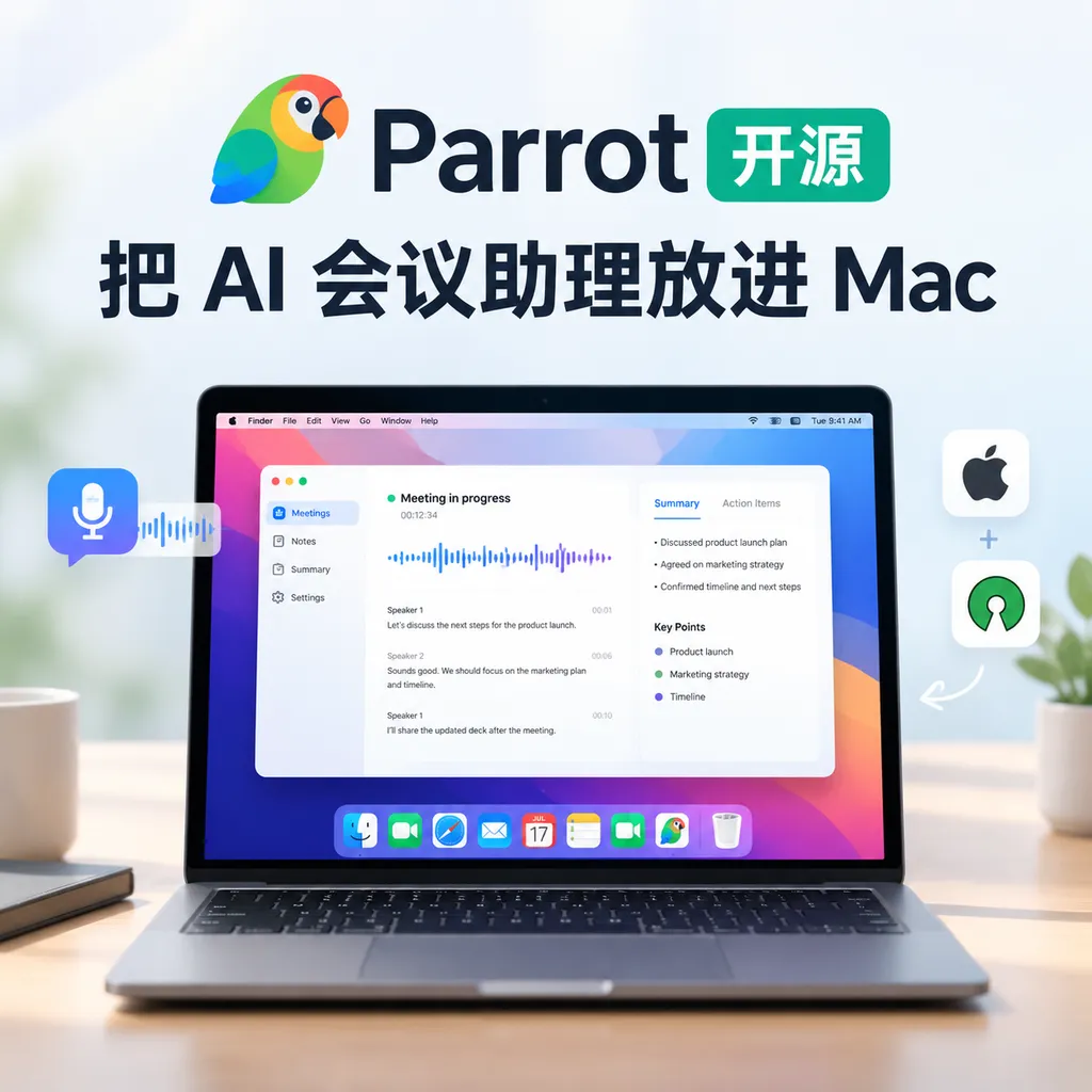 Parrot 开源,把 AI 会议助理放进 Mac