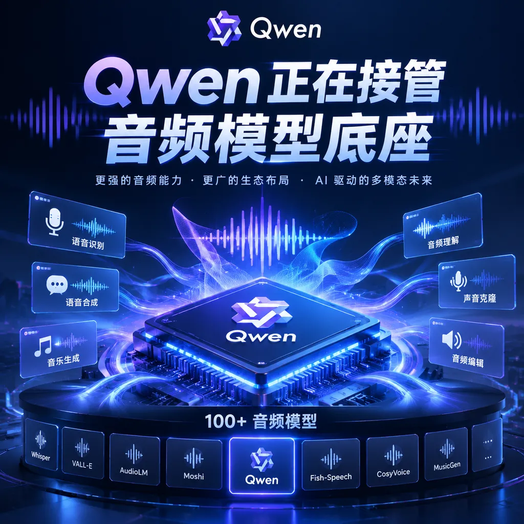 Qwen正在接管音频模型底座