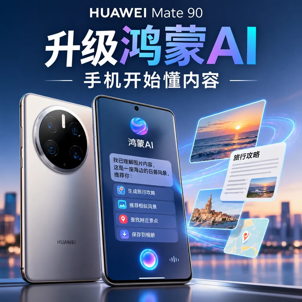 Mate 90升级鸿蒙AI,手机开始懂内容