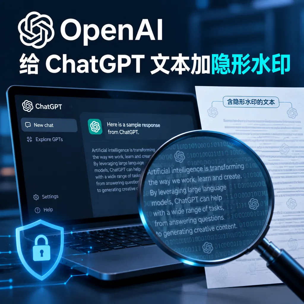 OpenAI给ChatGPT文本加隐形水印