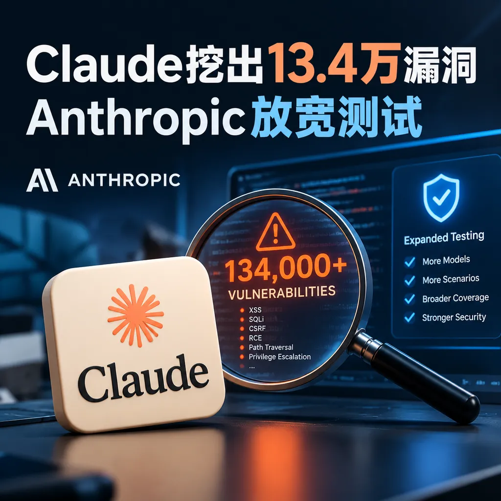 Claude挖出13.4万漏洞,Anthropic放宽测试