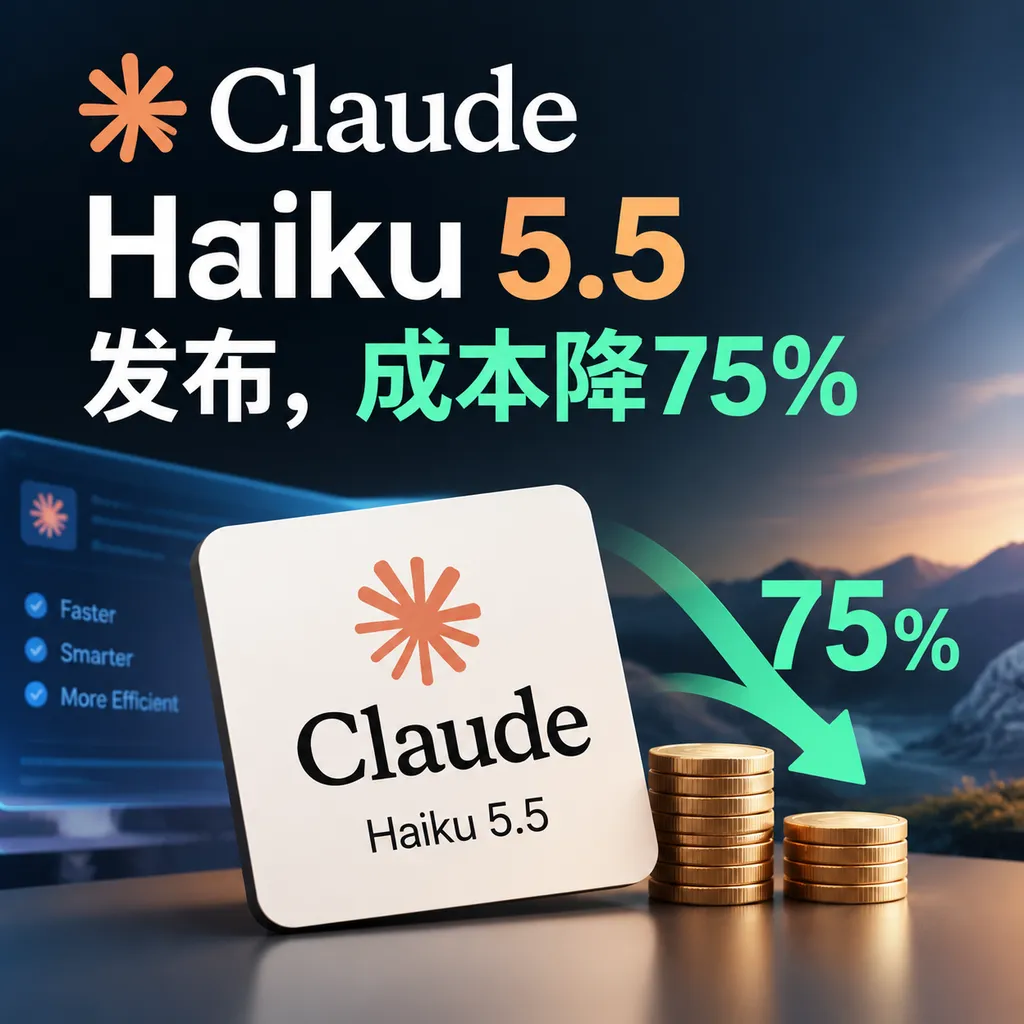 Claude Haiku 5.5发布,成本降75%